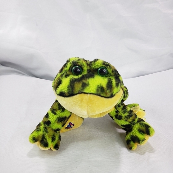 Ganz Webkinz Lil Kinz Bullfrog Plush Beanbag Stuffed Toy HS114 No Code 6.5 Inch - Picture 7 of 7